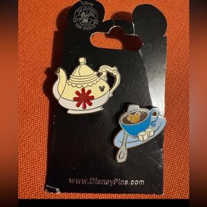 Vintage Disney Pin Only Tea Cup Series Pins - Set of 2
